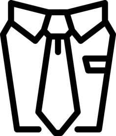 Men Suit Accesories Contour Svg Vector, Free Vectors File
